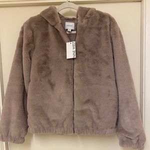Nine West Faux Fur Hooded Jacket